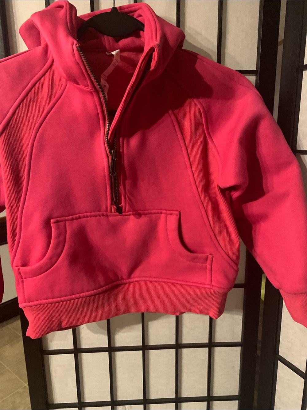 lululemon Kids Pink Half-Zip Hoodie. Size 10/12